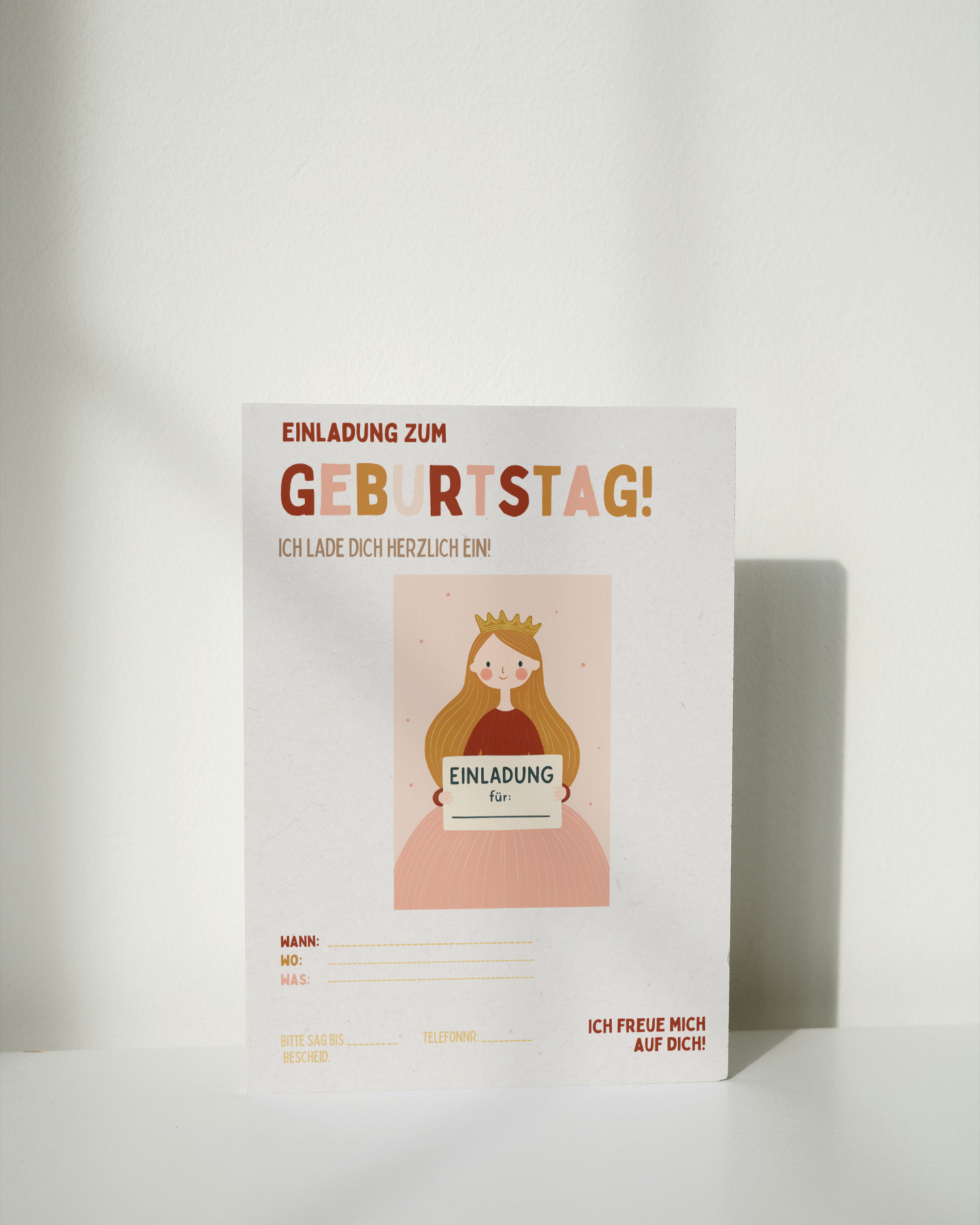 Kindergeburtstag Einladung Prinzessin free gratis