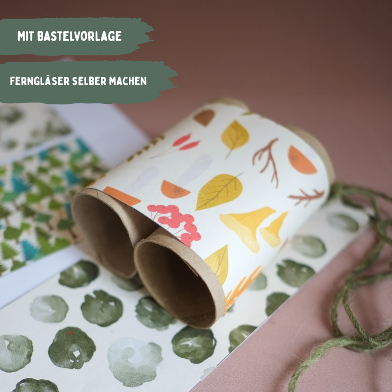 Schatzsuche_Schnitzeljagd_Wald Fernglas basteln druckvorlage
