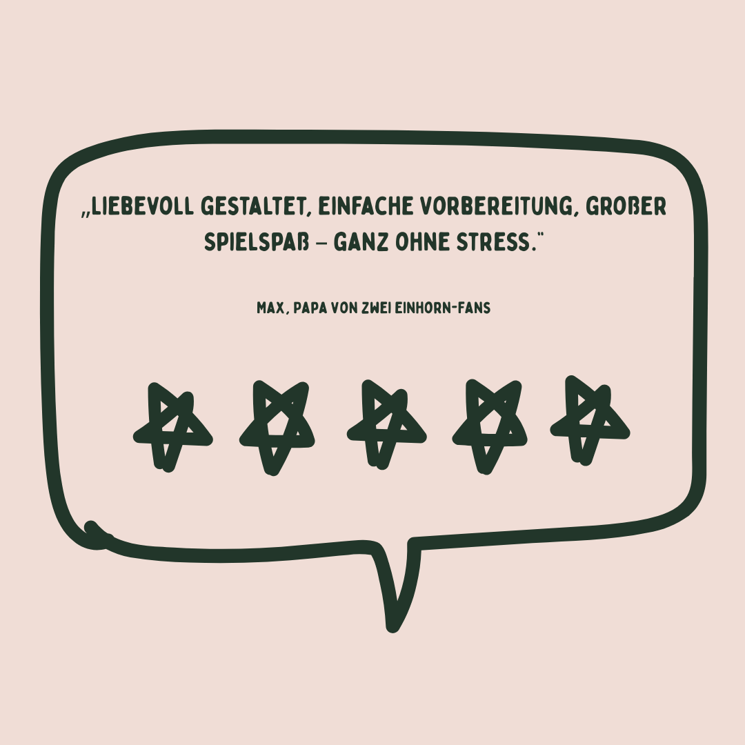 Einhorn Schatzsuche Rezension gute Bewertung