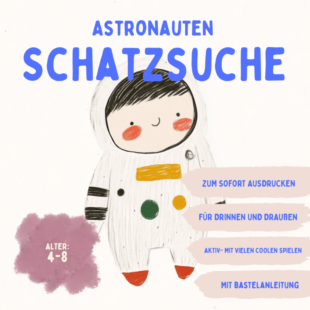 Astronauten Schatzsuche Inhalt – Aufgaben und Rätsel für Kinder