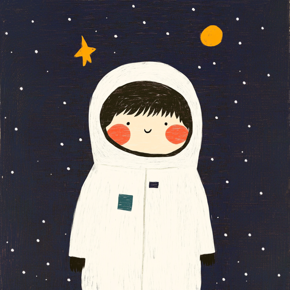 Astronauten Schatzsuche zum Kindergeburtstag – Cover Illustration