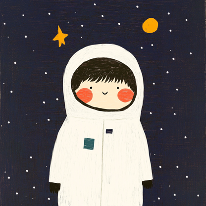 Astronauten Schatzsuche zum Kindergeburtstag – Cover Illustration