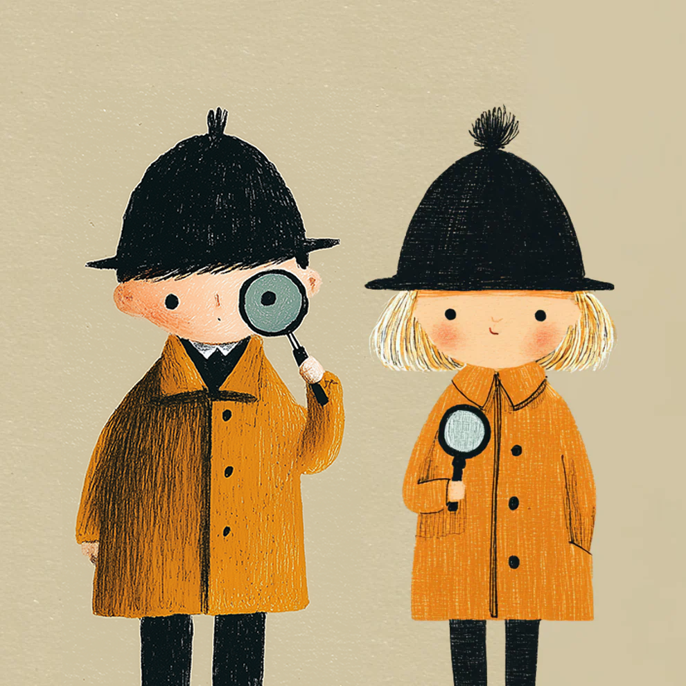 Detektiv Schatzsuche zum Kindergeburtstag – Cover Illustration