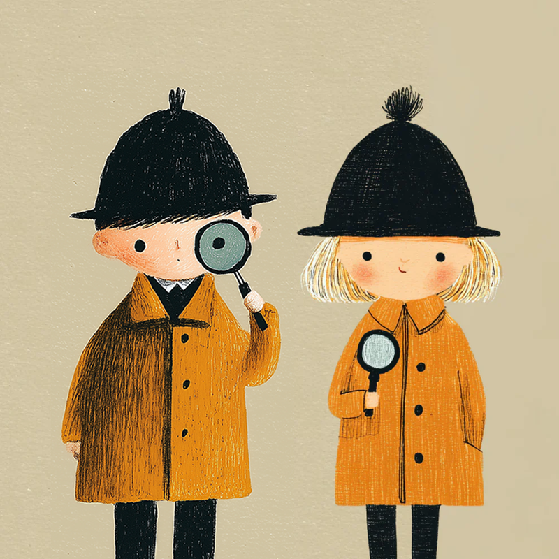 Detektiv Schatzsuche zum Kindergeburtstag – Cover Illustration