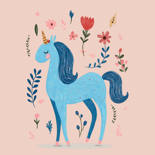 Einhorn Schatzsuche zum Kindergeburtstag – Cover Illustration