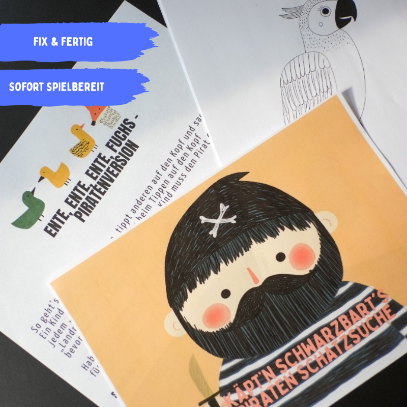 Piraten Schatzsuche PDF Inhalt – Stationsbriefe und Spielanleitungen zum Ausdrucken