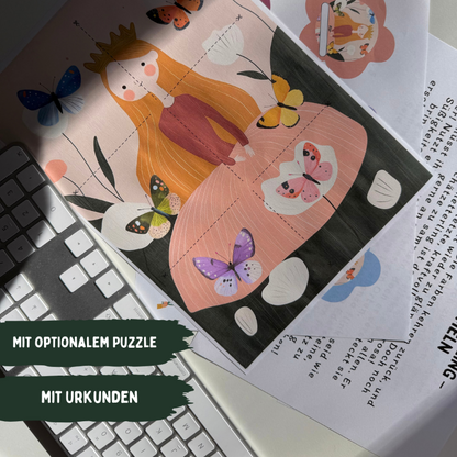 Prinzessinnen Schatzsuche PDF Inhalt – Puzzle und Urkunden aus der Druckvorlage