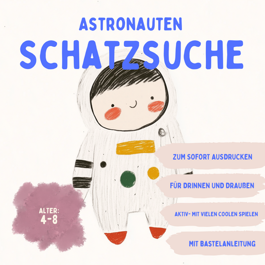 Schatzsuche Astronaut zum Ausdrucken