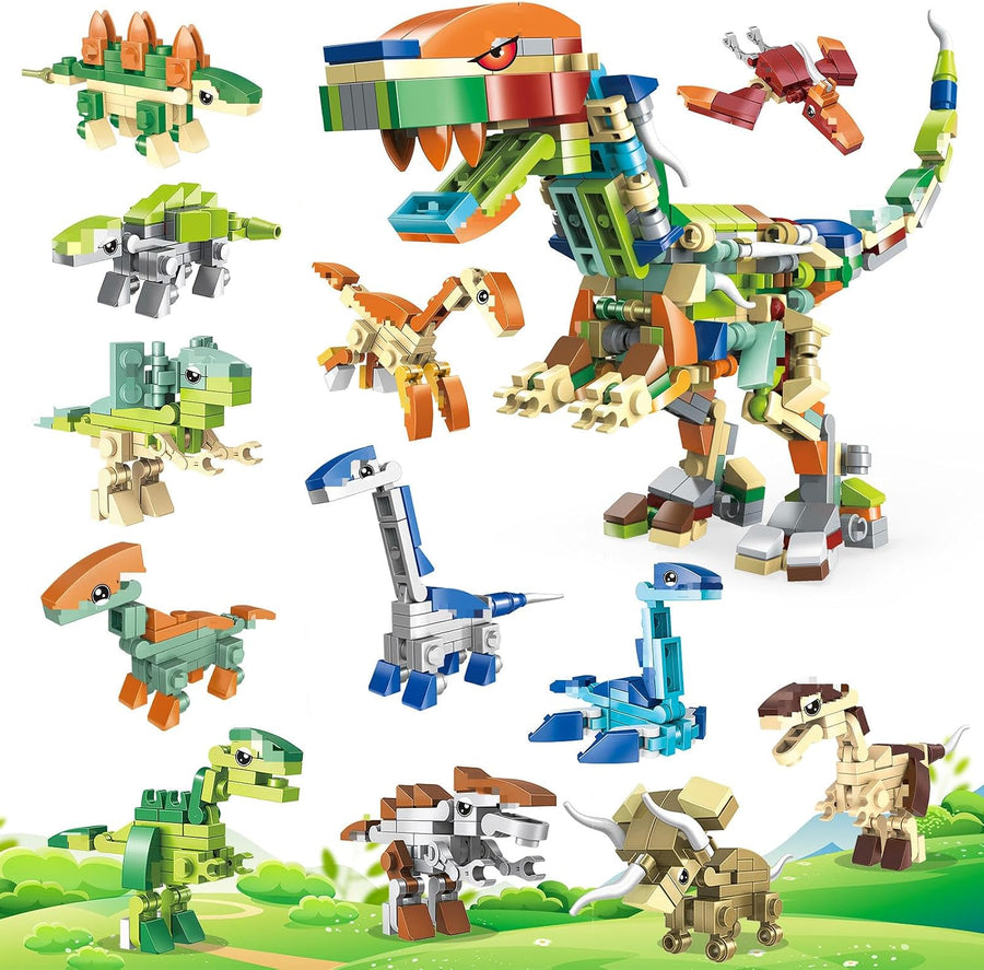 Amazon:B0FX54S1ZP Mini-Dinosaurier aus Klemmbausteinen, 12 einzeln verpackte Sets
